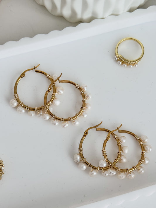 Pearl hoops