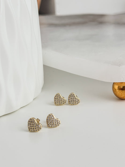 Little heart studs