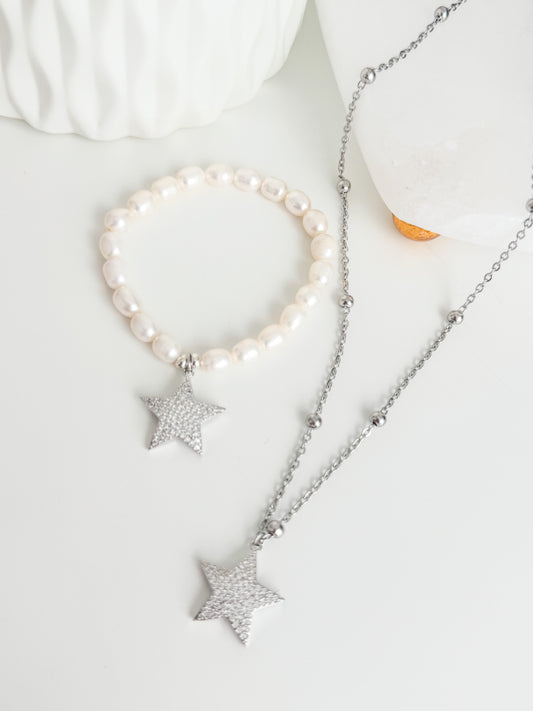 Silver star set 7”